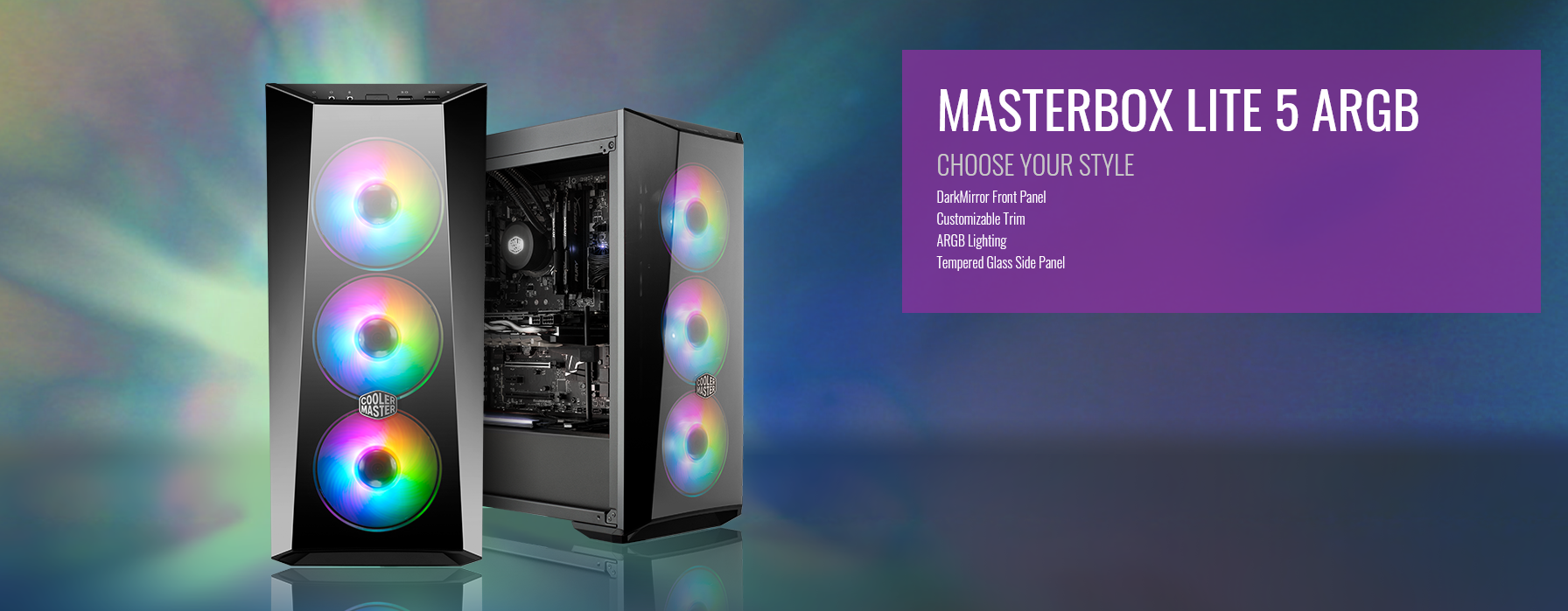 Case Cooler Master MasterBox Lite 5 ARGB (Mid Tower/Màu đen/Led ARGB giới thiệu